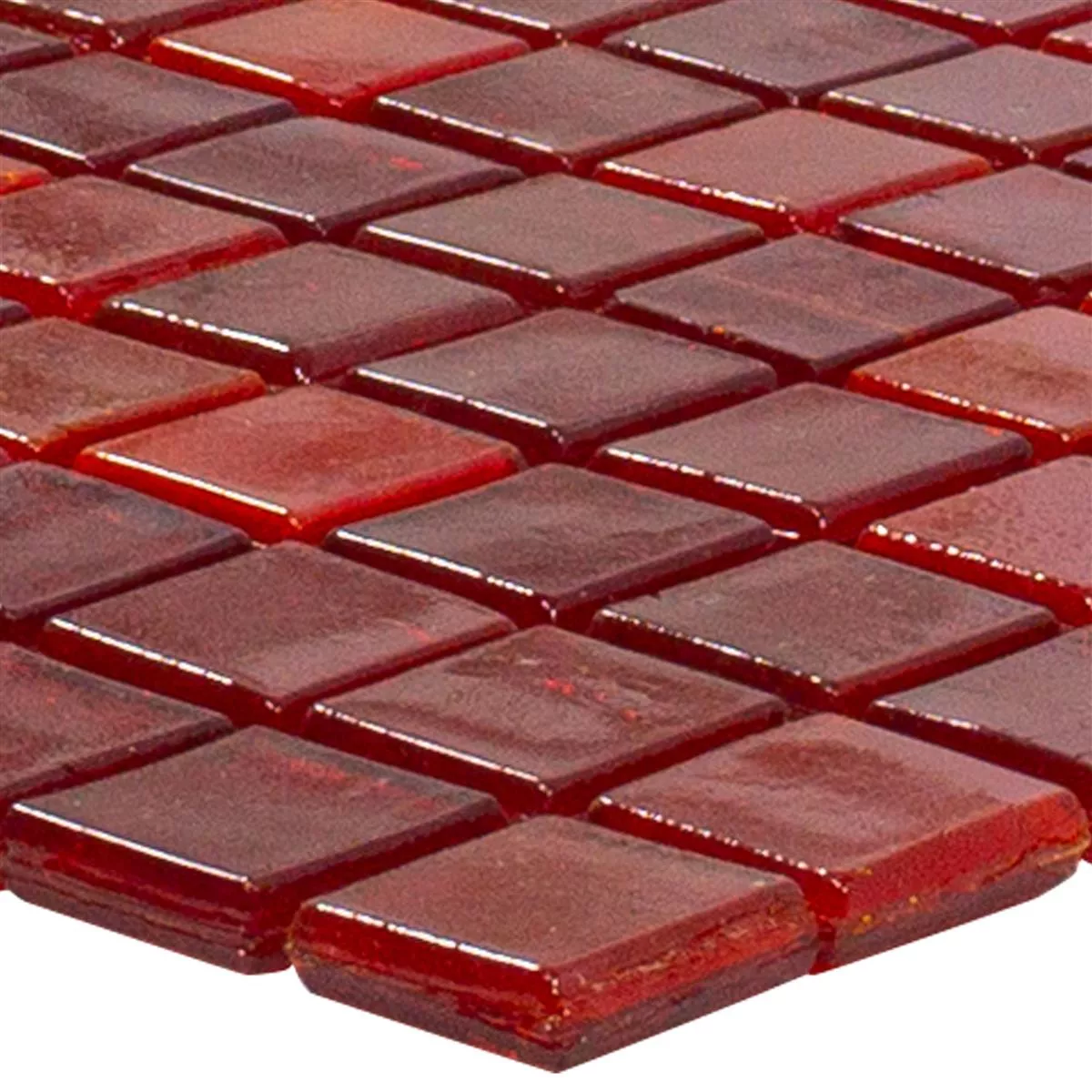 Mosaico Di Vetro Piastrelle Vera Rosso Mix