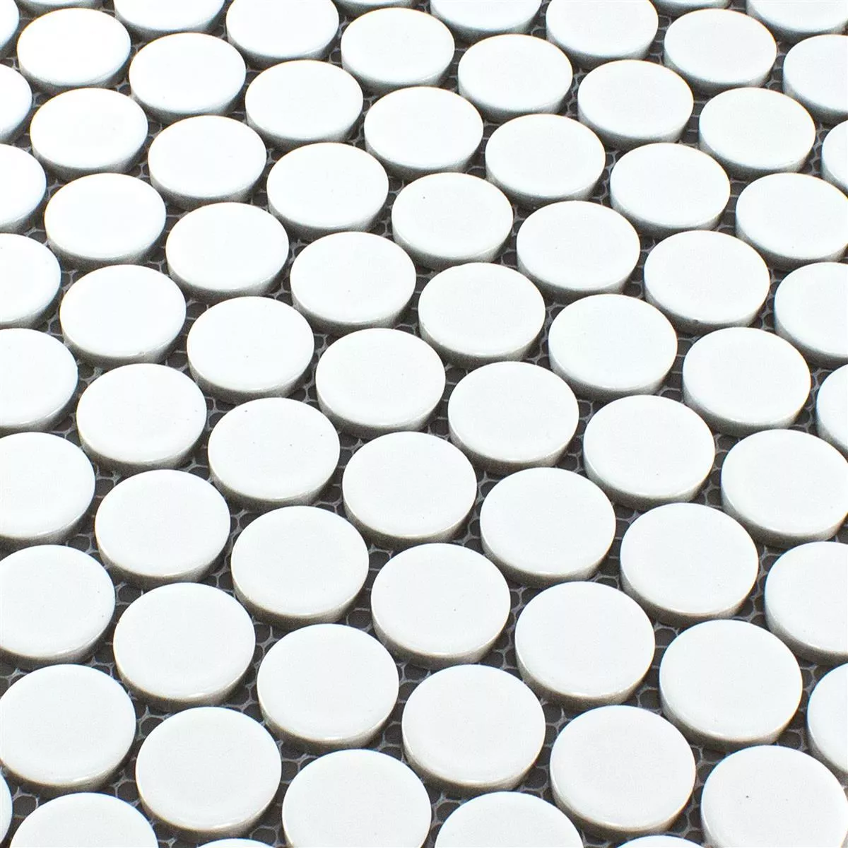Ceramica Bottone Mosaico LaRosita Bianco Opaco