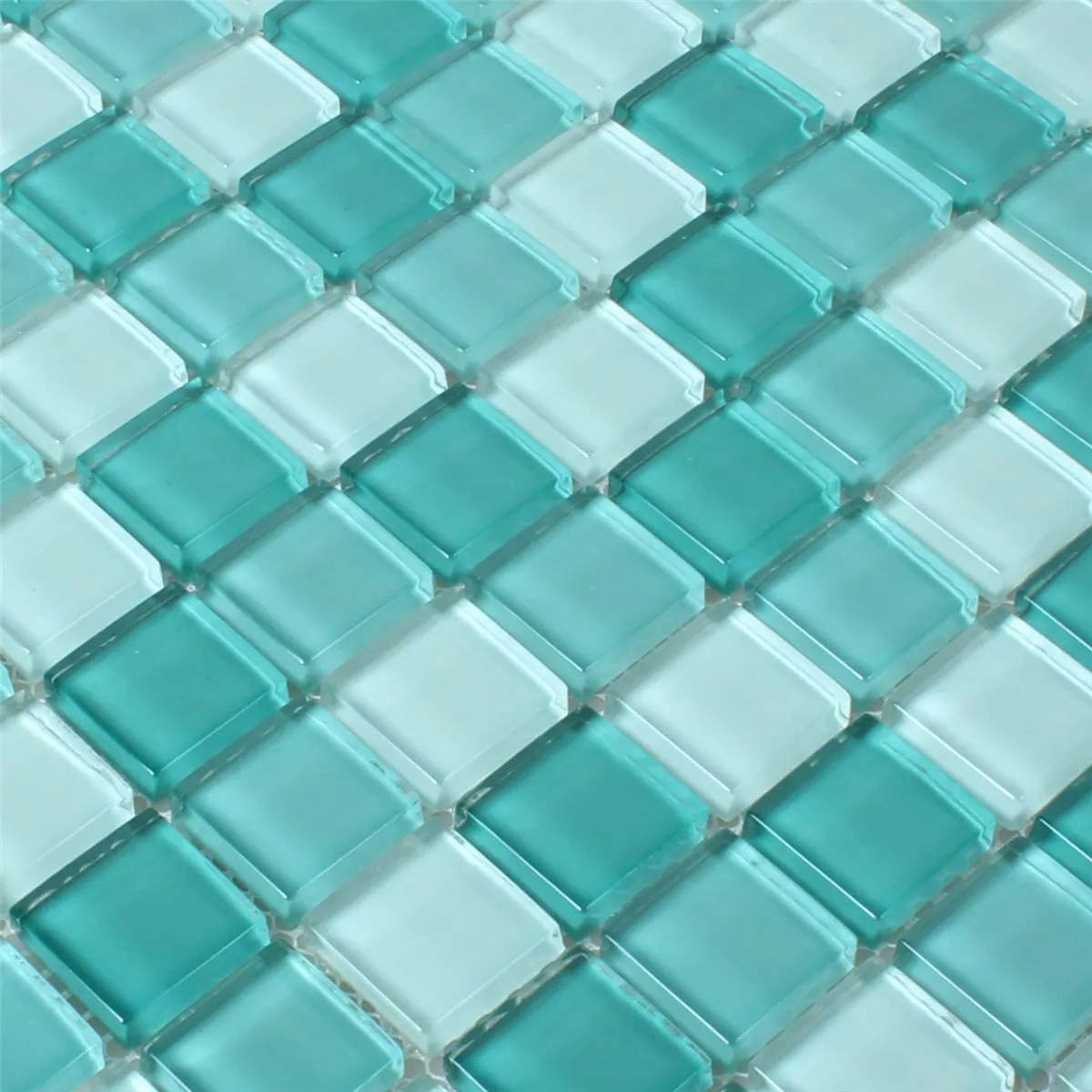 Mosaico Vetro Piastrella Verde Mix 25x25x8mm