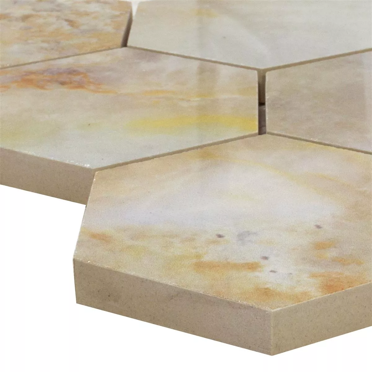 Ceramica Mosaico Piastrelle Naftalin Esagono Marrone Bianco Ceramica Mosaico Piastrelle Naftalin Esagono Marrone Bianco