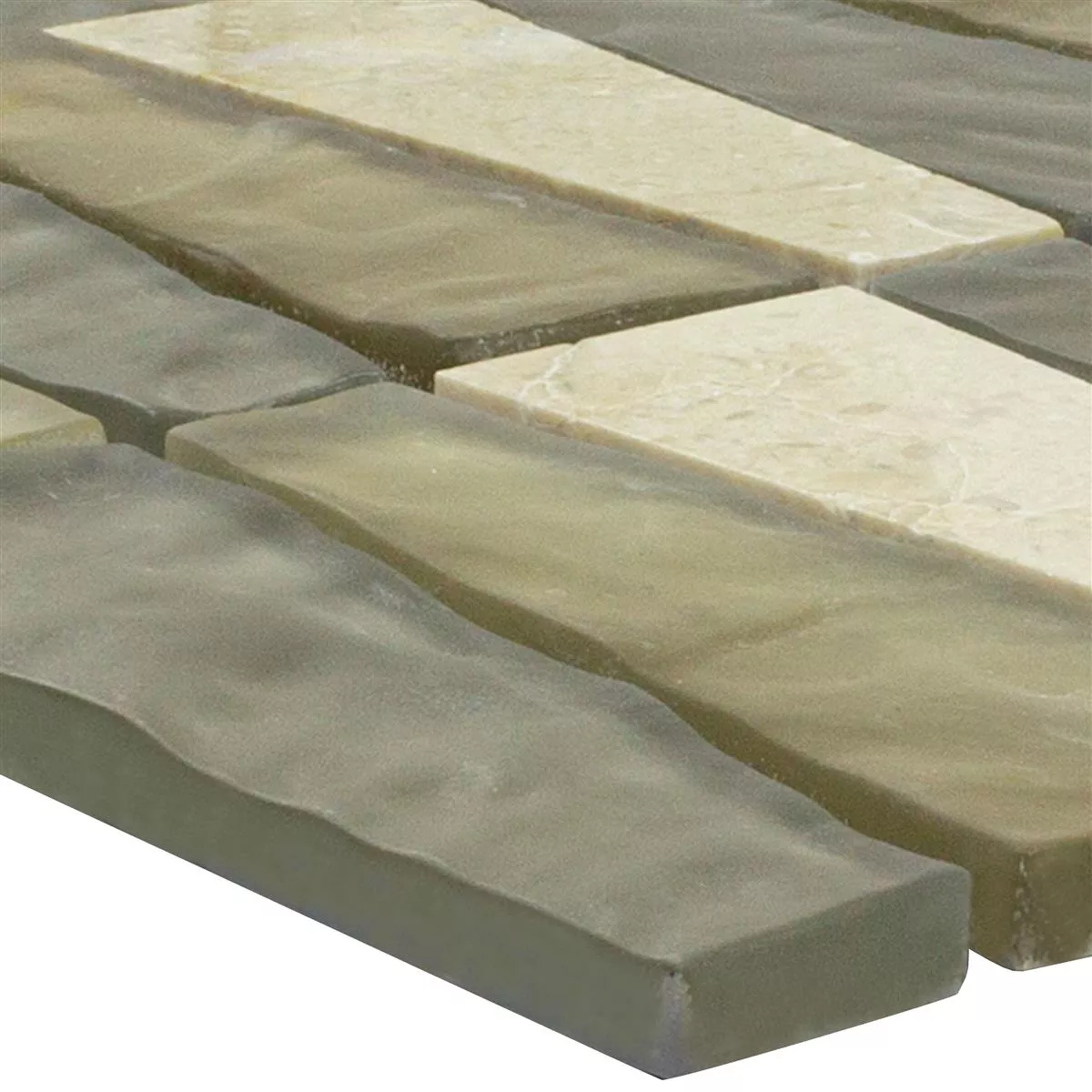 Mosaico Vetro Pietra Piastrelle Marseille Beige Marrone Mix  Mosaico Vetro Pietra Piastrelle Marseille Beige Marrone Mix
