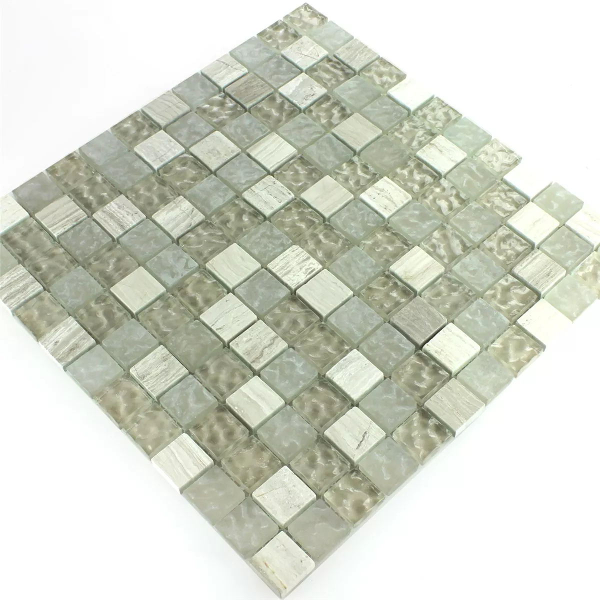 Mosaico Vetro Marmo Burlywood 23x23x8mm Naturale
