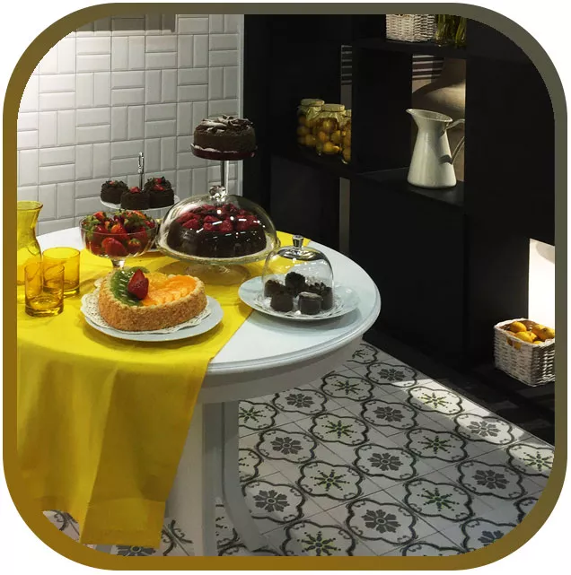 Piastrelle dall'aspetto decorativo