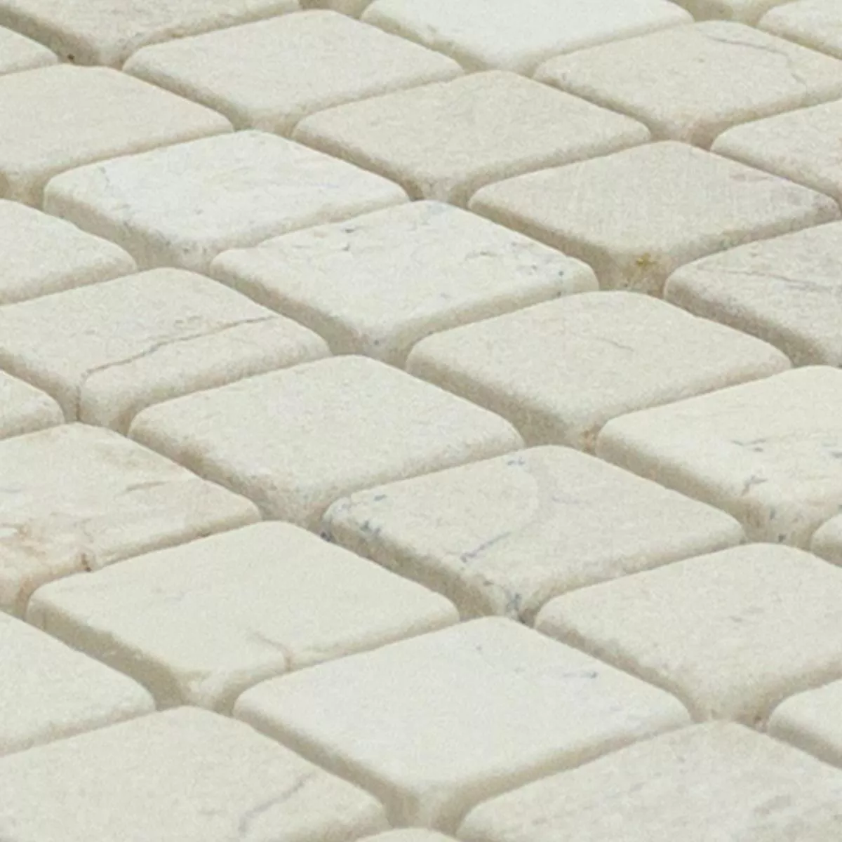 Mosaico In Pietra Naturale Marmo Vito Beige Bianco