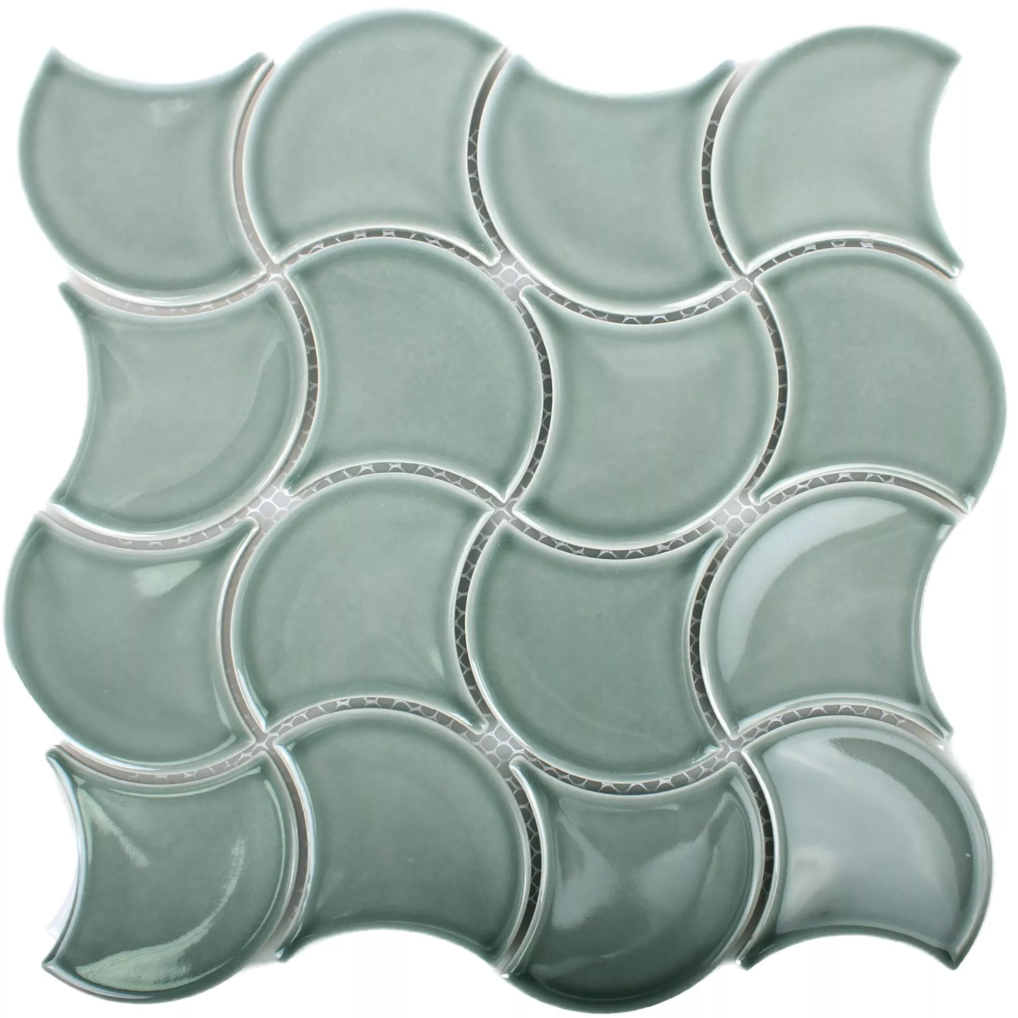 Campione Ceramica Mosaico Toledo Welle Verde
