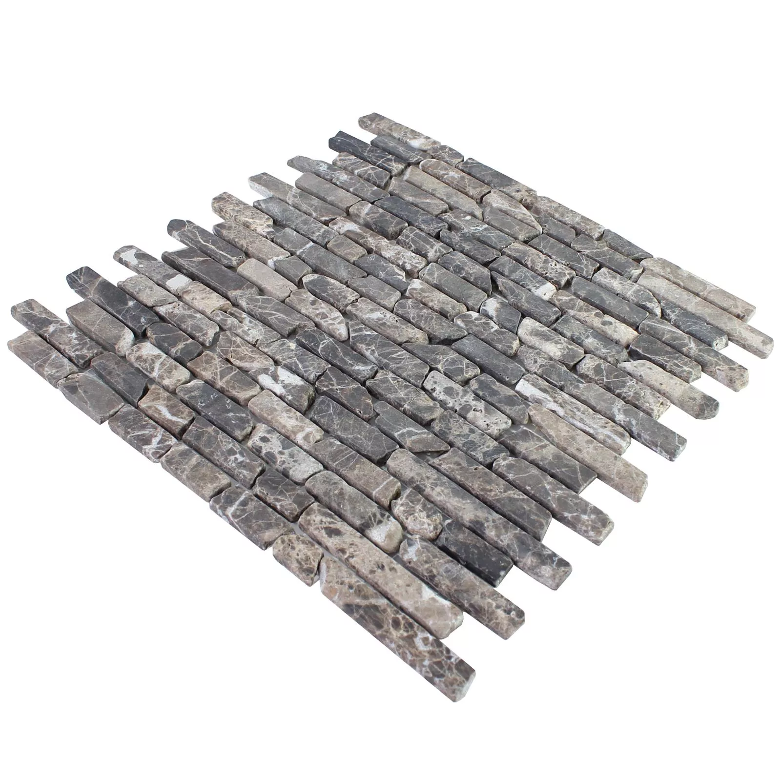 Campione Marmo Pietra Naturale Mosaico Rocky Marrone