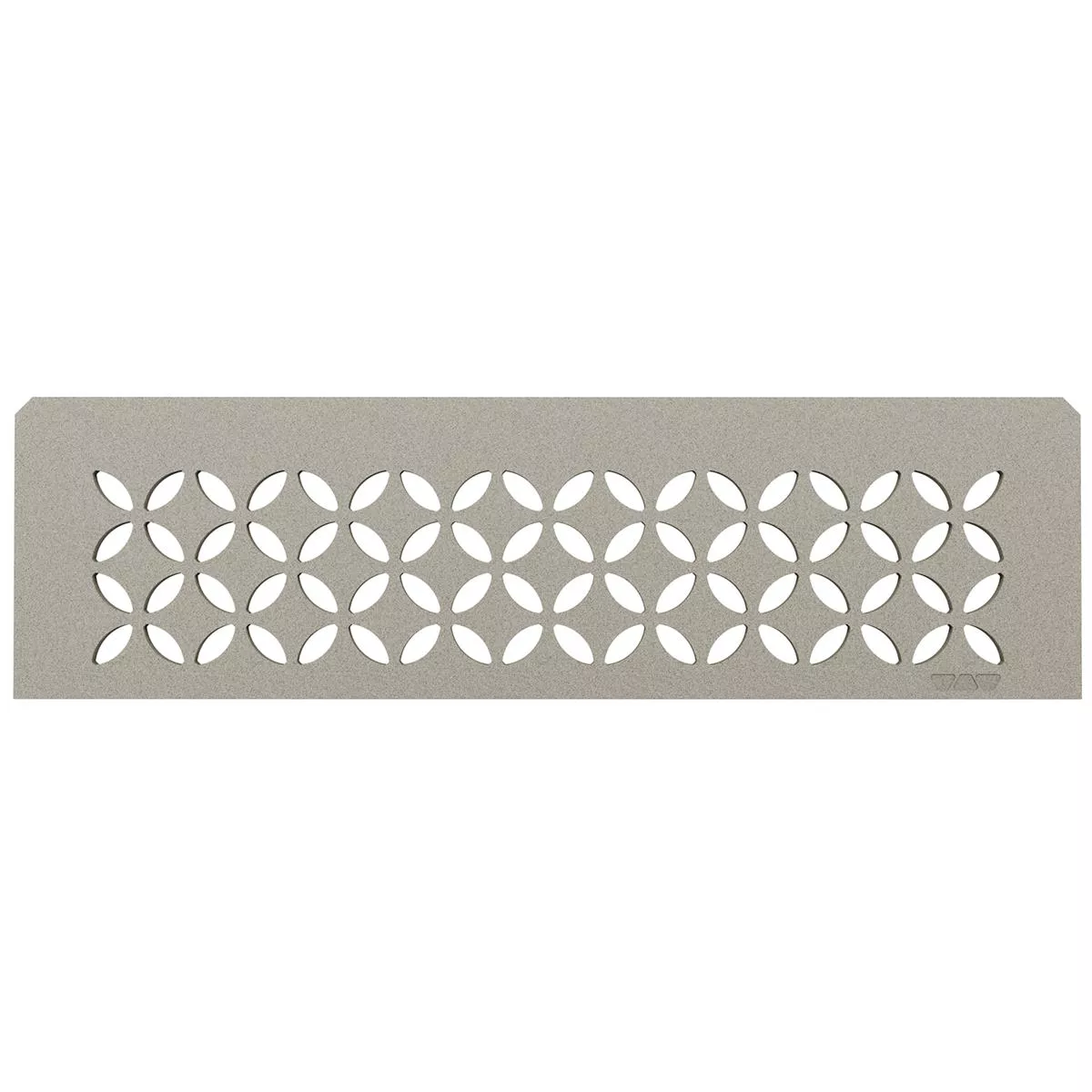 Mensola a nicchia rettangolare Schlüter 30x8,7 cm con motivo floreale grigio