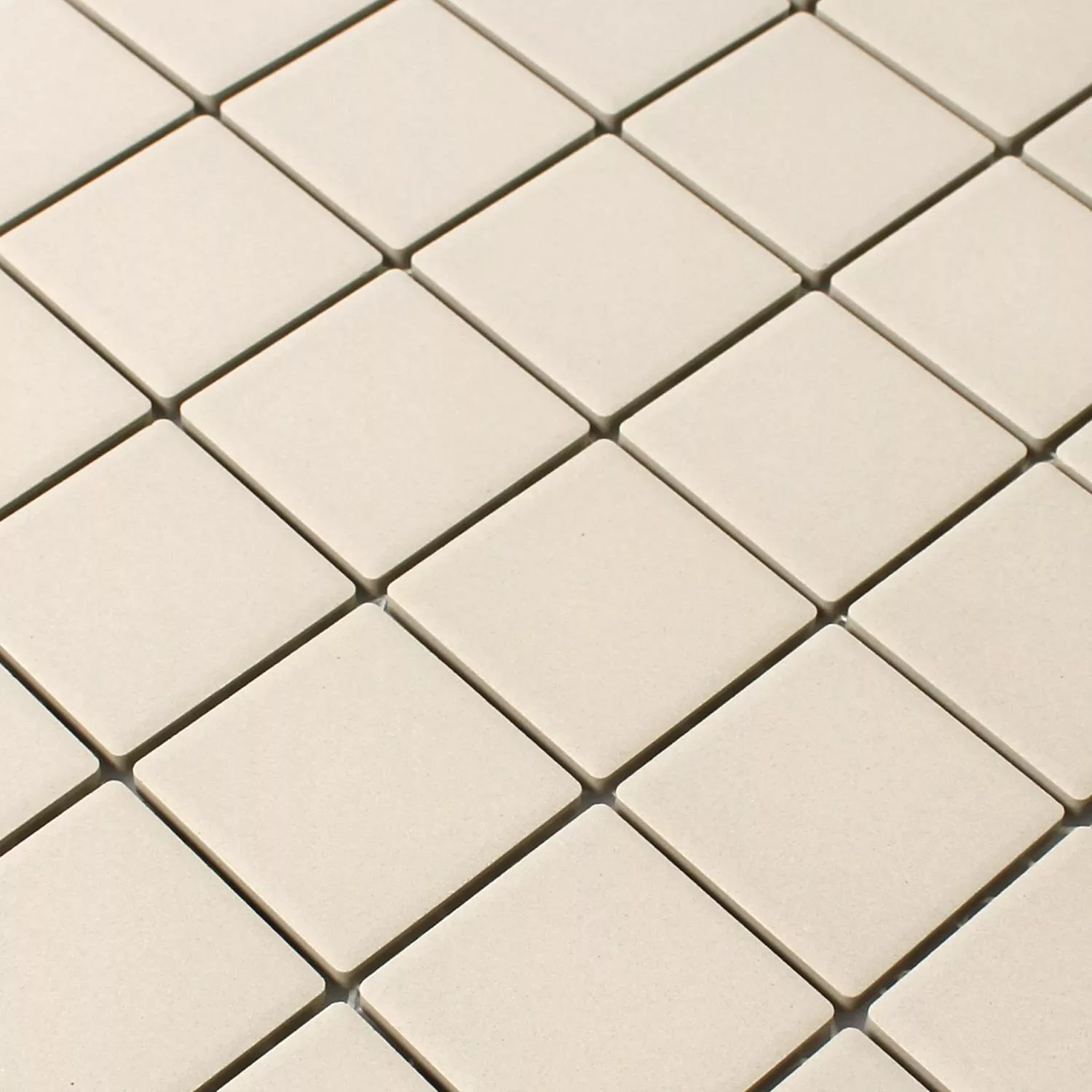 Campione Mosaico Ceramica Beige Chiaro Uni Antiscivolo Non Smaltato