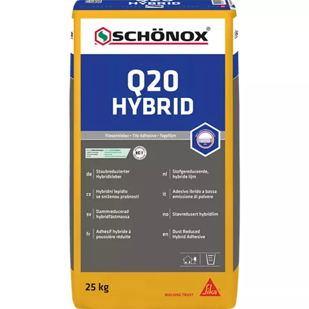 Colla per piastrelle Schönox Q20 Hyprid 25 kg