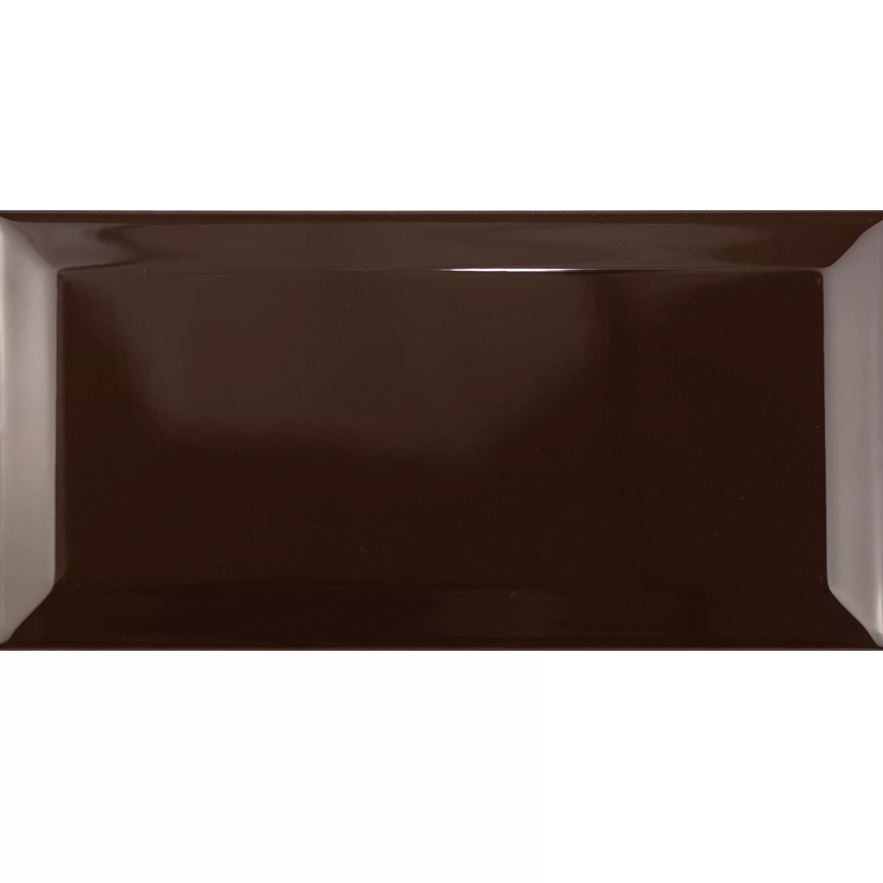 Campione Metro Rivestimenti Brussel Sfaccettatura 10x20x0,7cm Chocolate