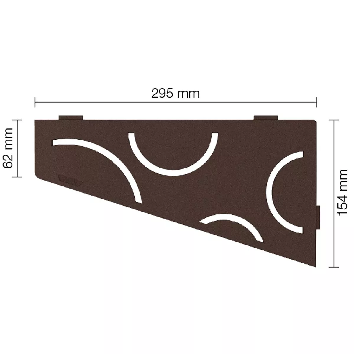 Mensola a muro Mensola per doccia Schlüter quadrata 15,4x29,5 cm Curva Bronzo