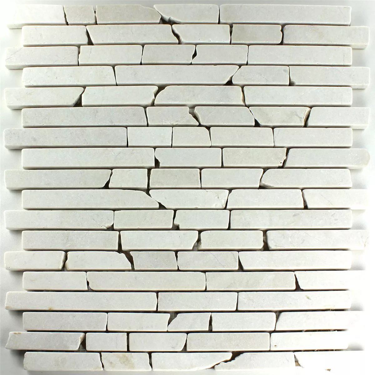 Campione Mosaico Marmo Botticino Brick