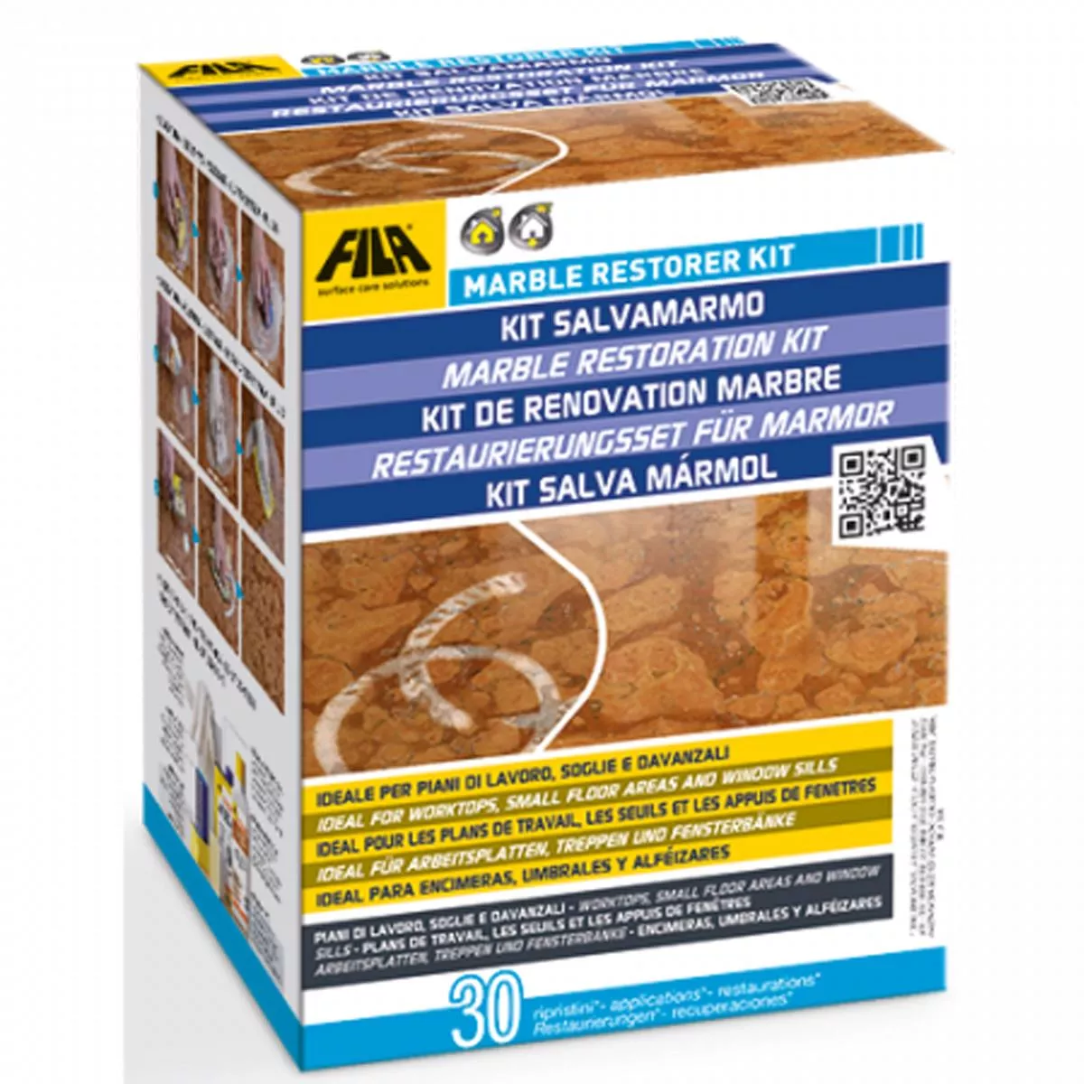 Fila MARBLE RESTORER set rinnovamento marmo 5 litri Fila MARBLE RESTORER set rinnovamento marmo 5 litri