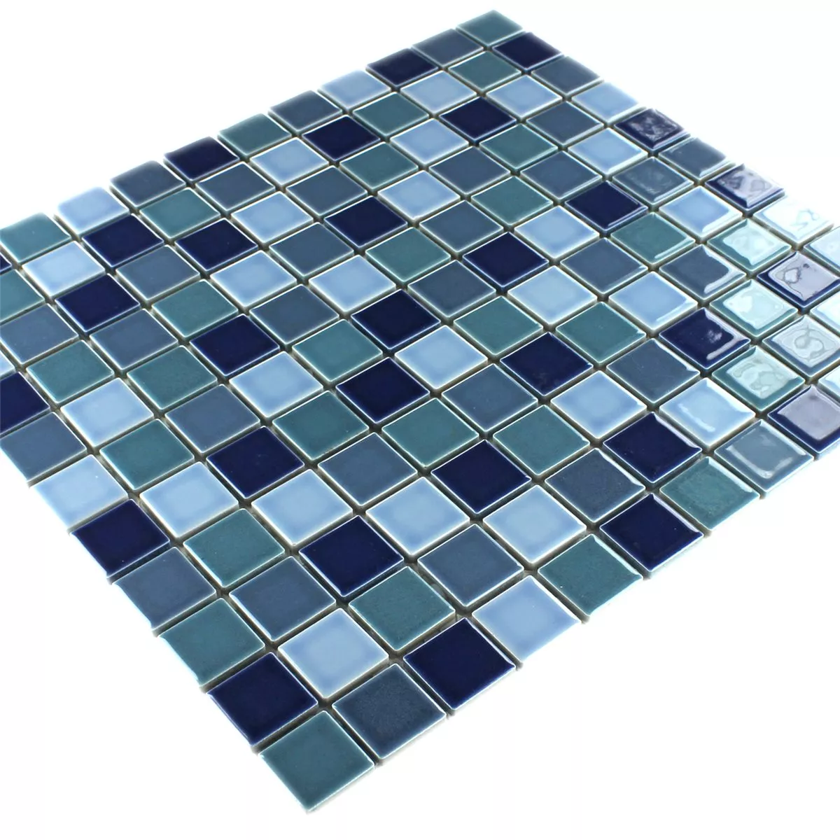 Mosaico Ceramica Blu Mix Lucida