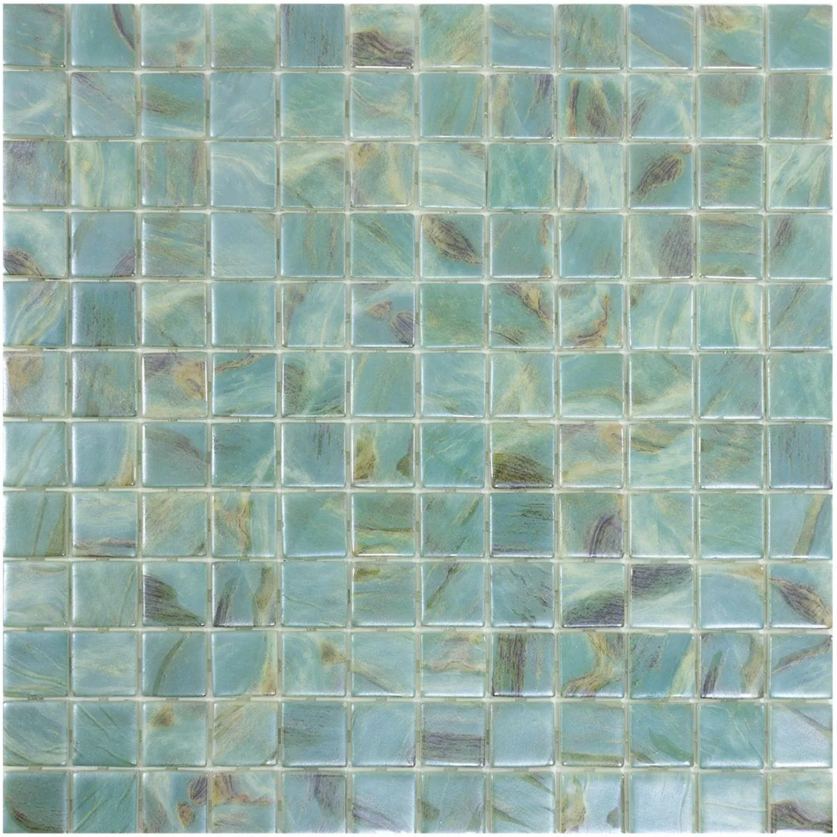 Vetro Piscina Mosaico Alassio Turchese 25