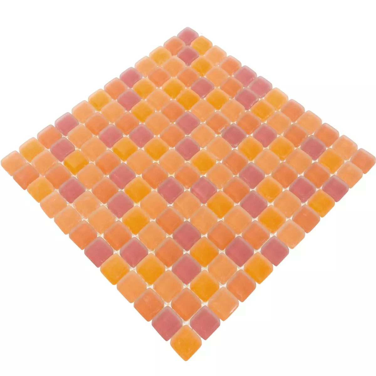 Mosaico Di Vetro Piastrelle Ponterio Frosted Arancione Mix