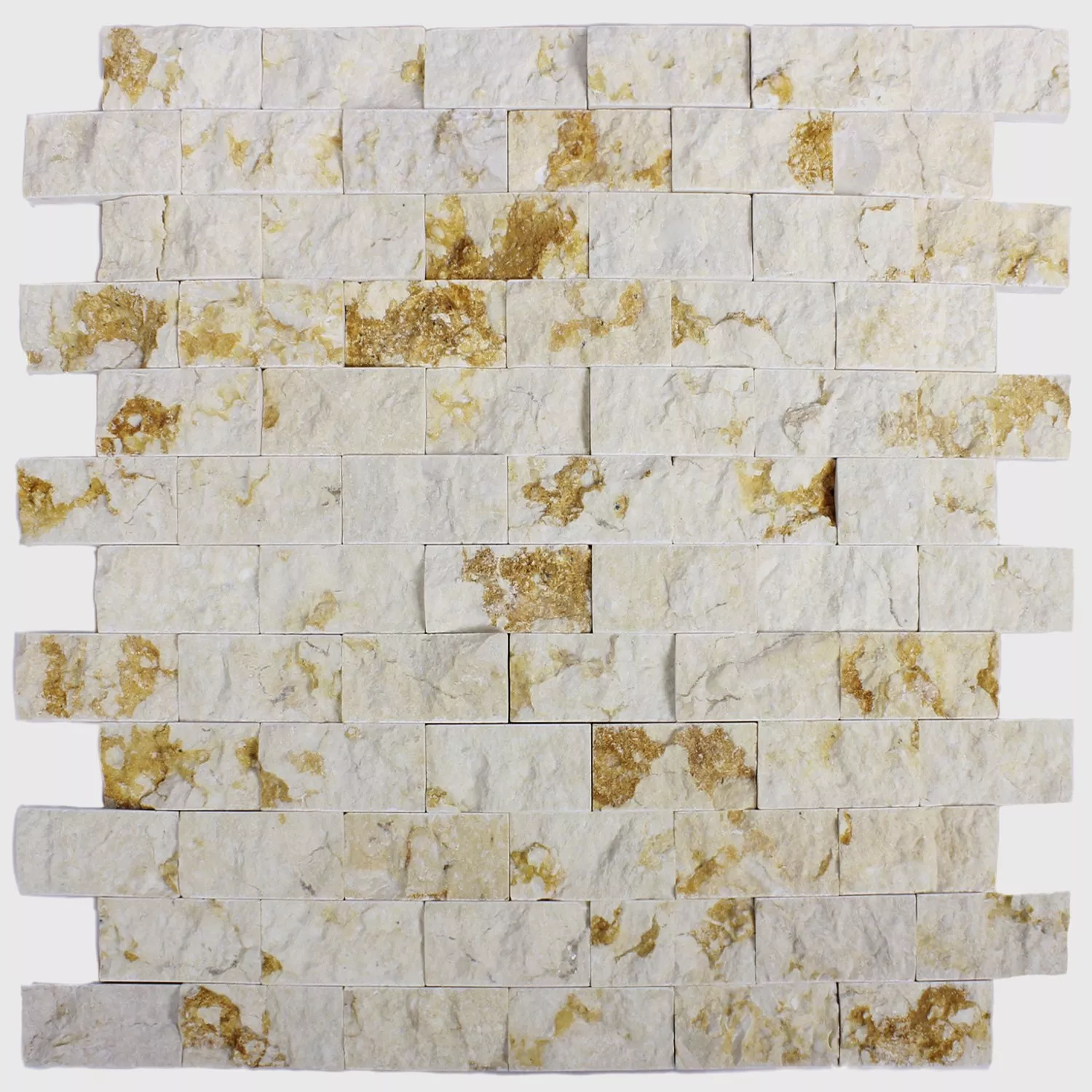Campione Mosaico Pietra Naturale Brick Splitface D Beige