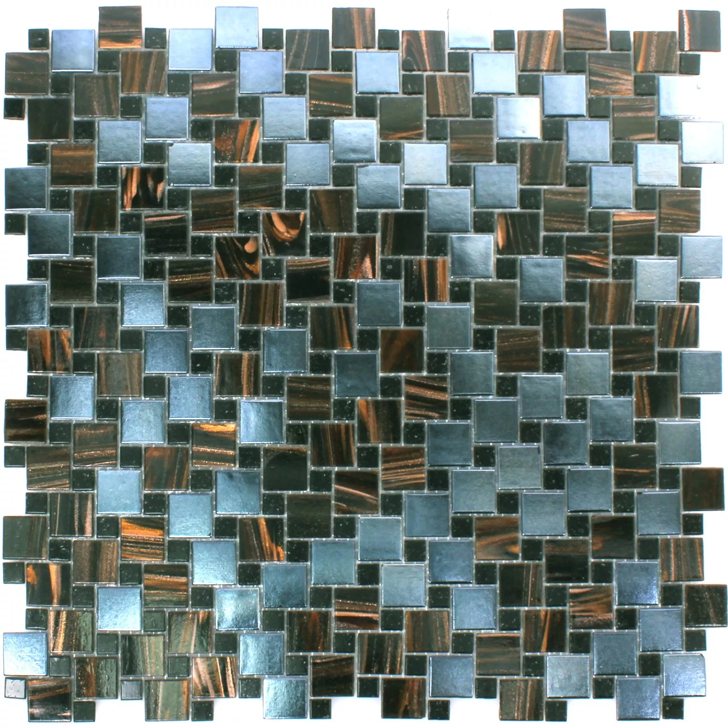 Mosaico Vetro Tahiti Marrone Metallico