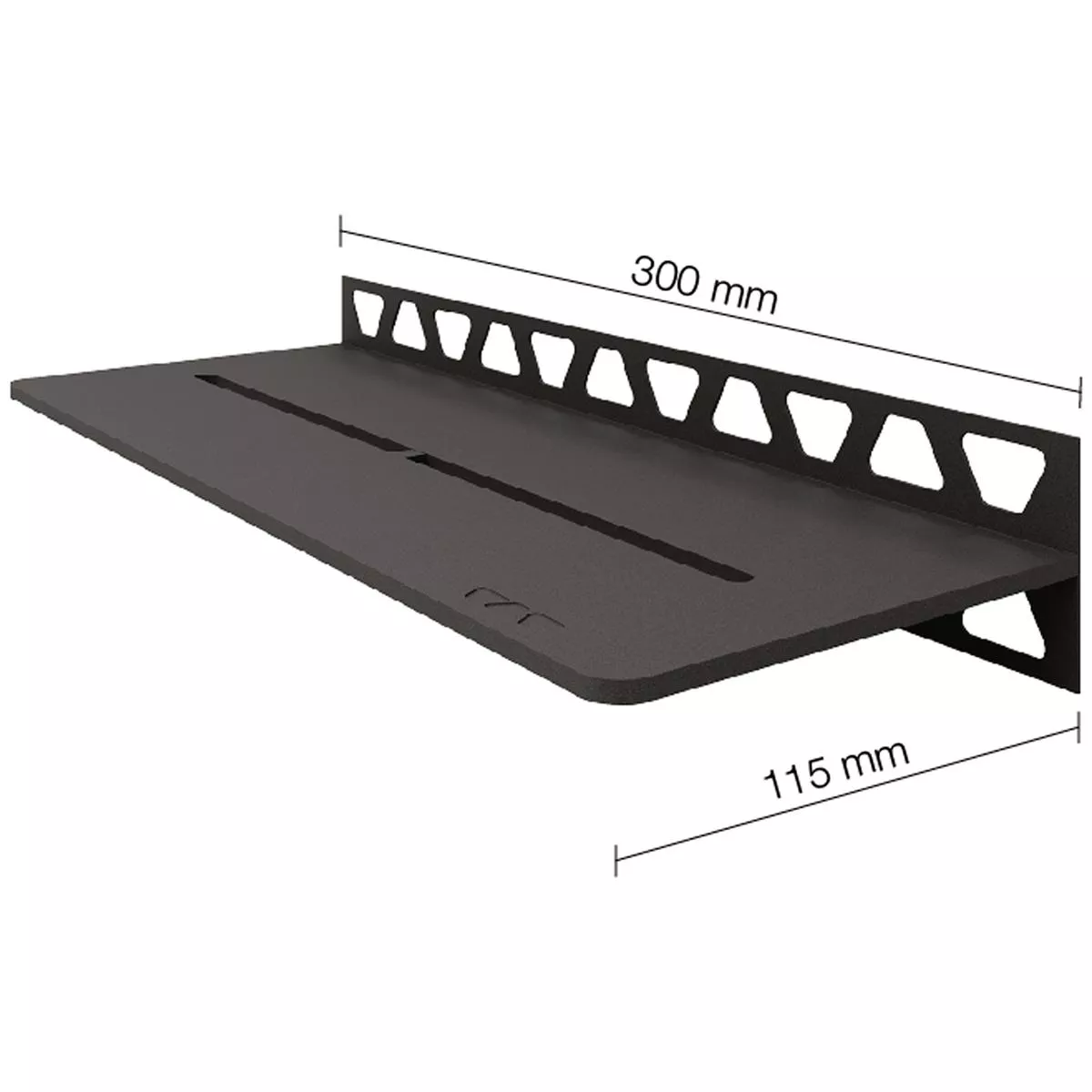 Mensola per doccia Mensola a muro Schlüter rettangolare 30x11,5 cm antracite pura