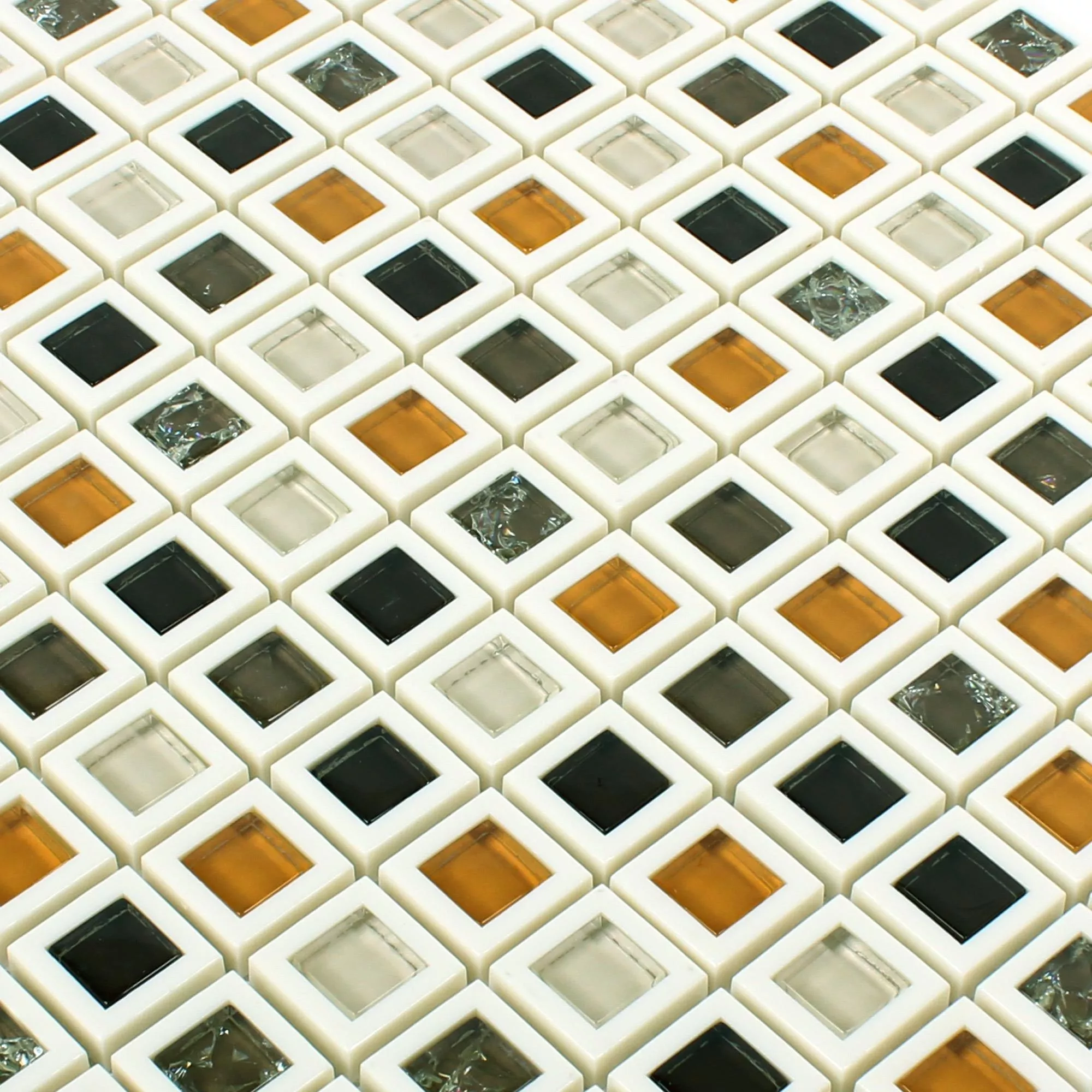 Campione Vetro Plastica Mosaico Anatolia Marrone