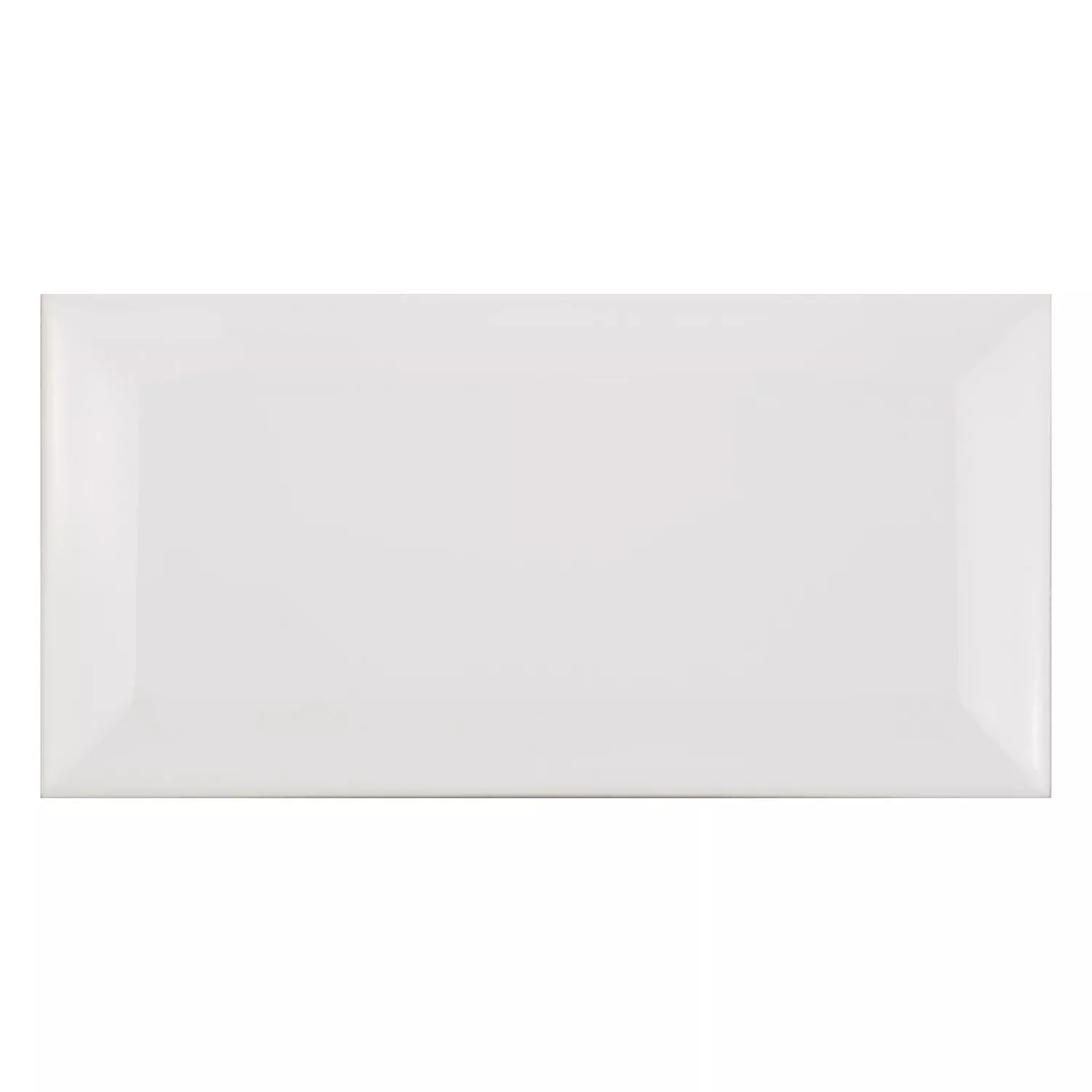 Piastrella metropolitana Bianco Opaco 7,5x15 cm Sfaccettatura Pitcox Blanco