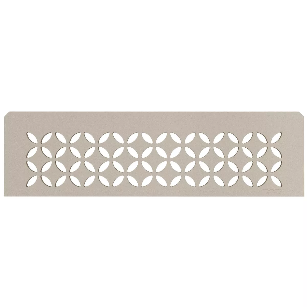 Mensola a muro rettangolare Schlüter 30x8,7cm con motivo floreale color crema