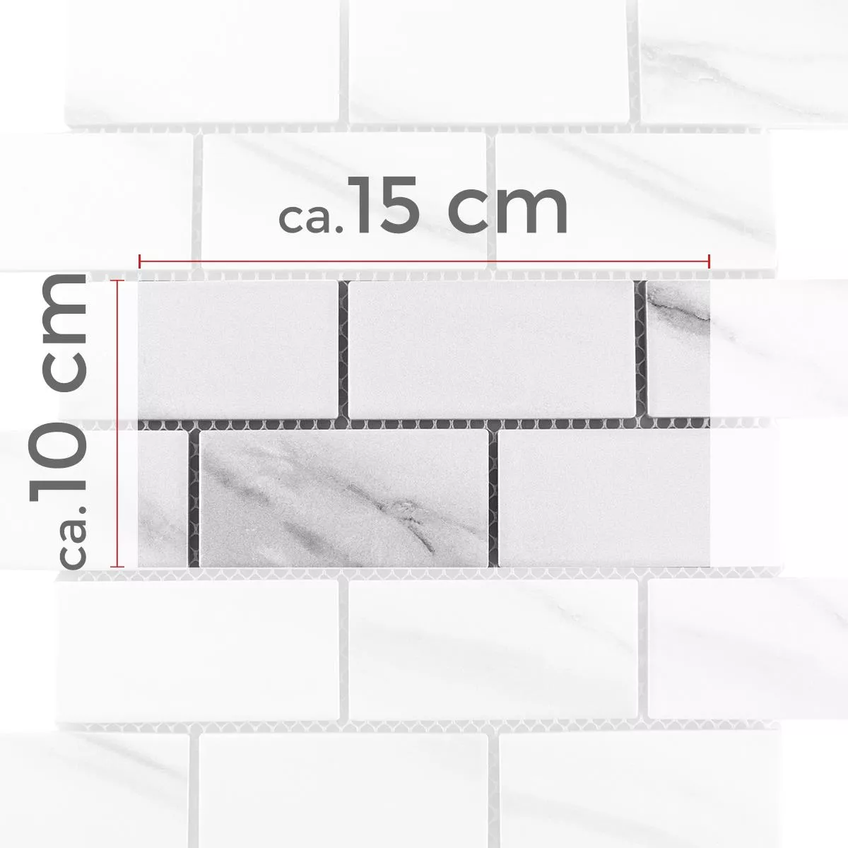 Campione Ceramica Mosaico Haward Pietra Ottica Carrara