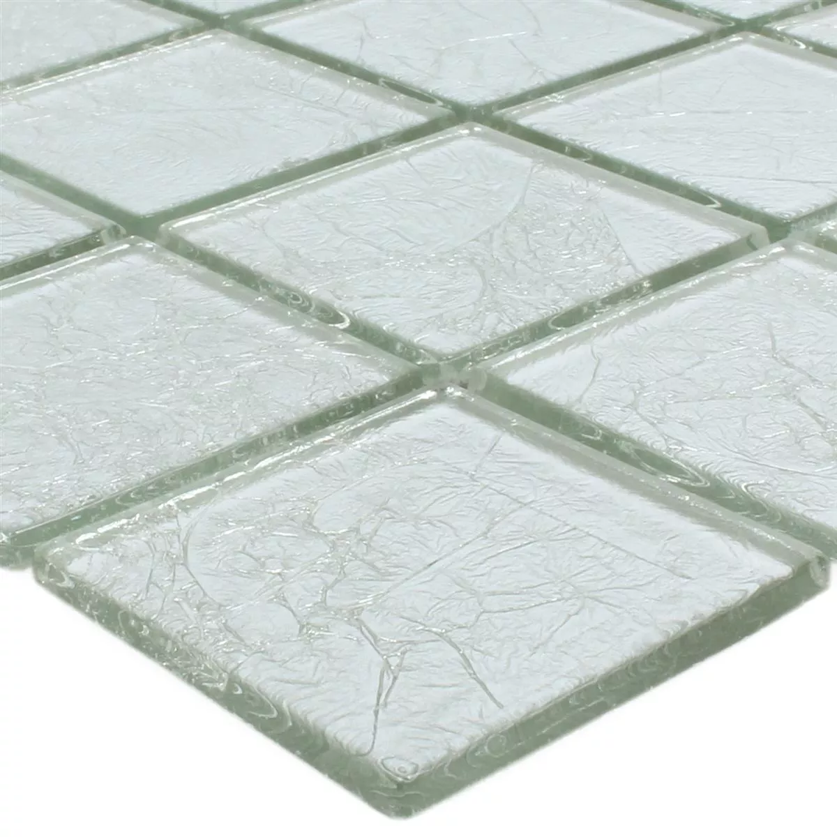 Mosaico Vetro Lucca Argento 48x48x4mm