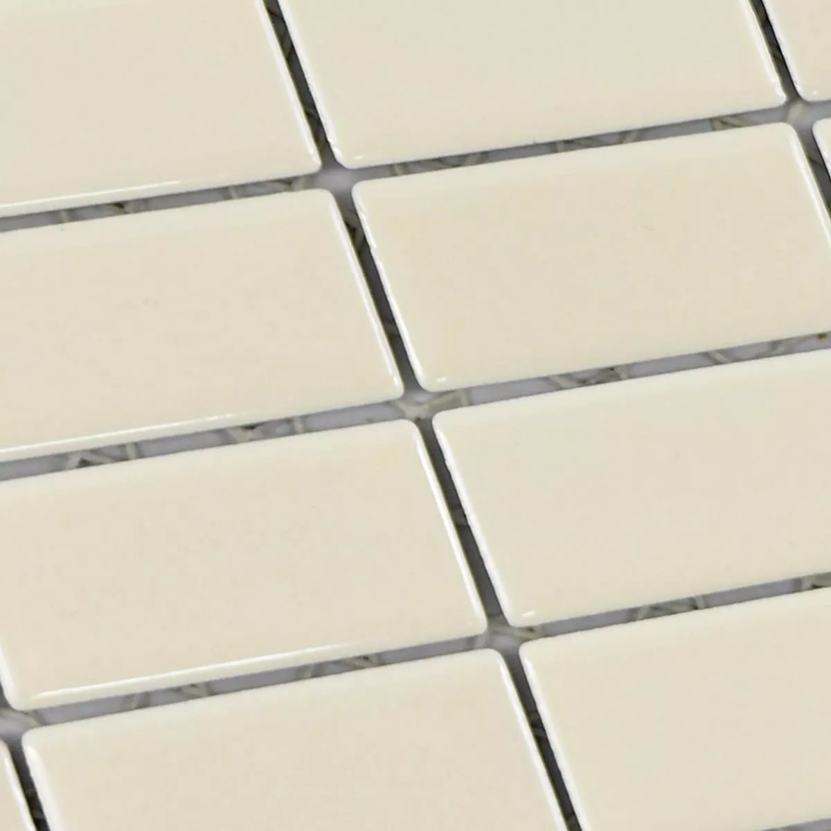 Campione Ceramica Mosaico Adrian Beige Lucida Rettangolo